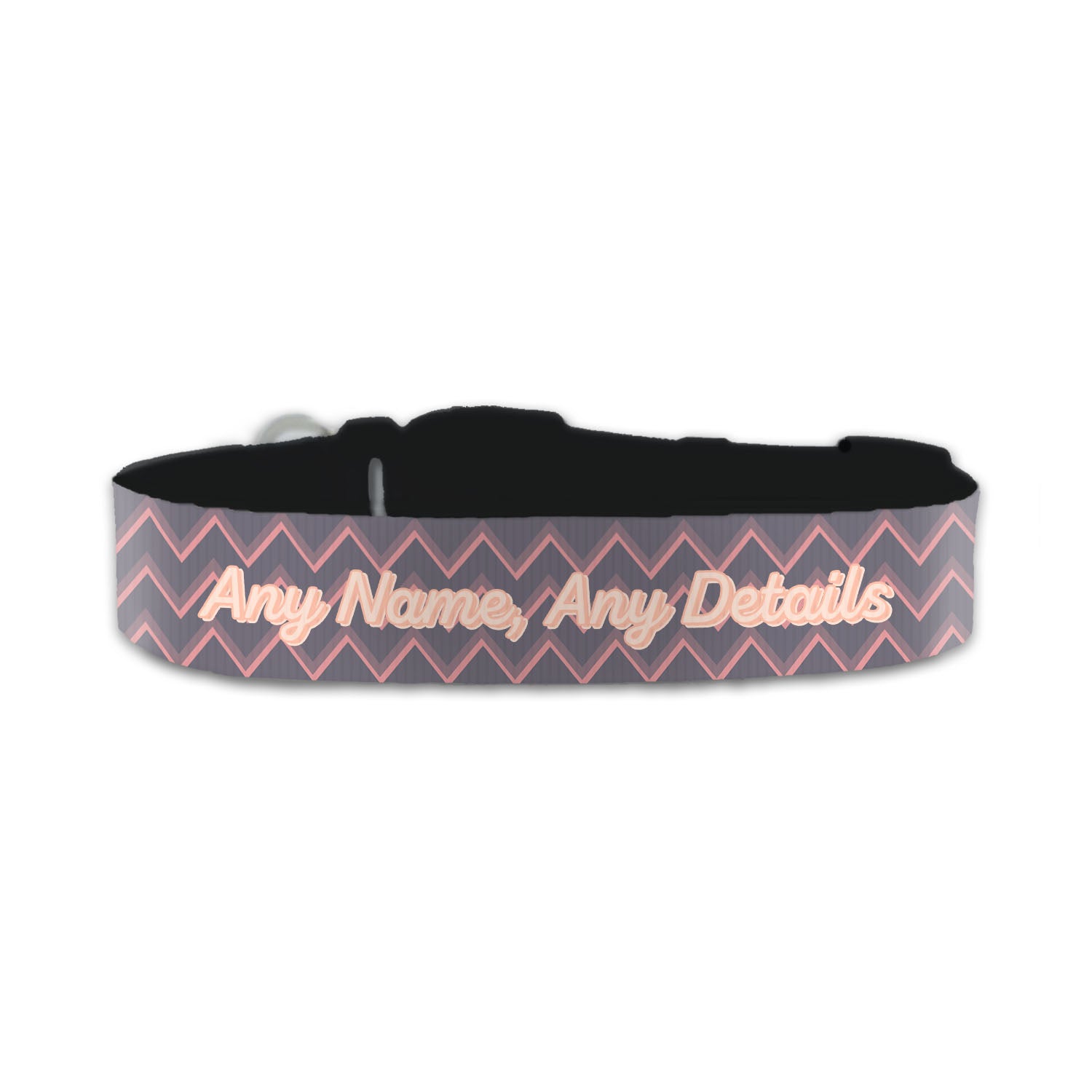 Personalised Small Dog Collar with 70s Vibe Background Image 2