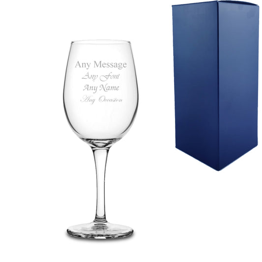 Engraved 15.5oz Moda Wine Glass with Gift Box Image 1