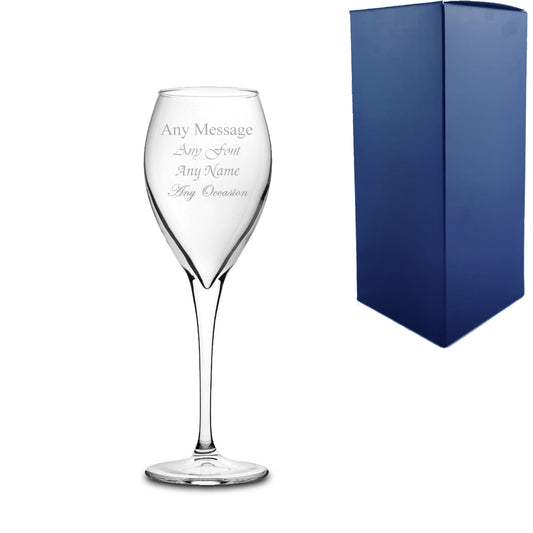 Engraved Monte Carlo Wine Stemmed Wine Glass Image 1