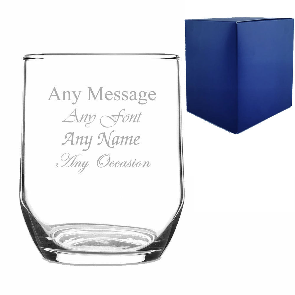 Engraved Sude Whisky Glass Stemless Gin Tumbler Image 2