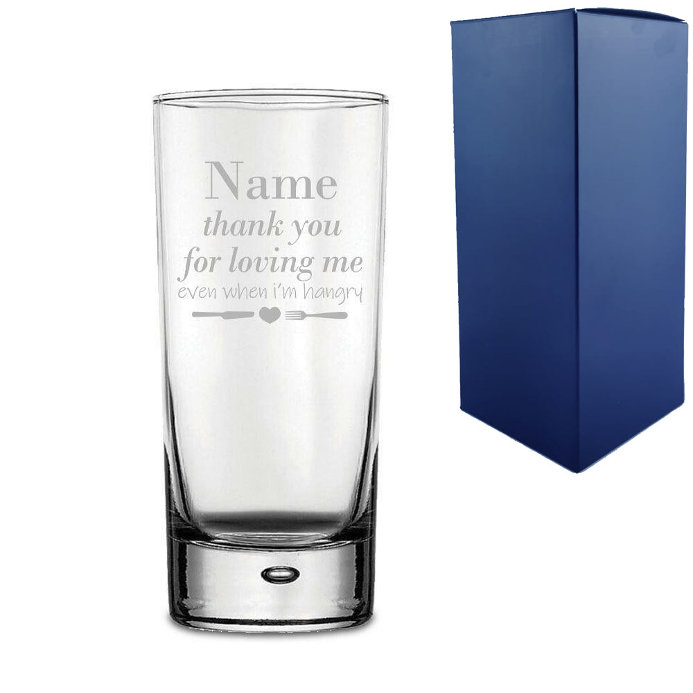 Engraved Hiball Tumbler with Thank you for Loving Me when I'm Hangry Design Image 2