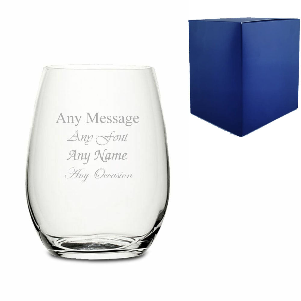 Engraved 20oz Stemless Red Wine Glass Image 2
