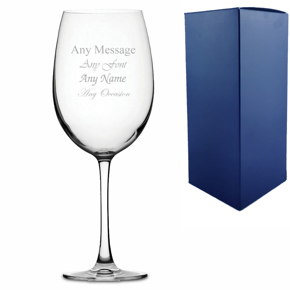 Engraved Giant Wine Glass, Can Hold 1 Bottle of Wine Image 1