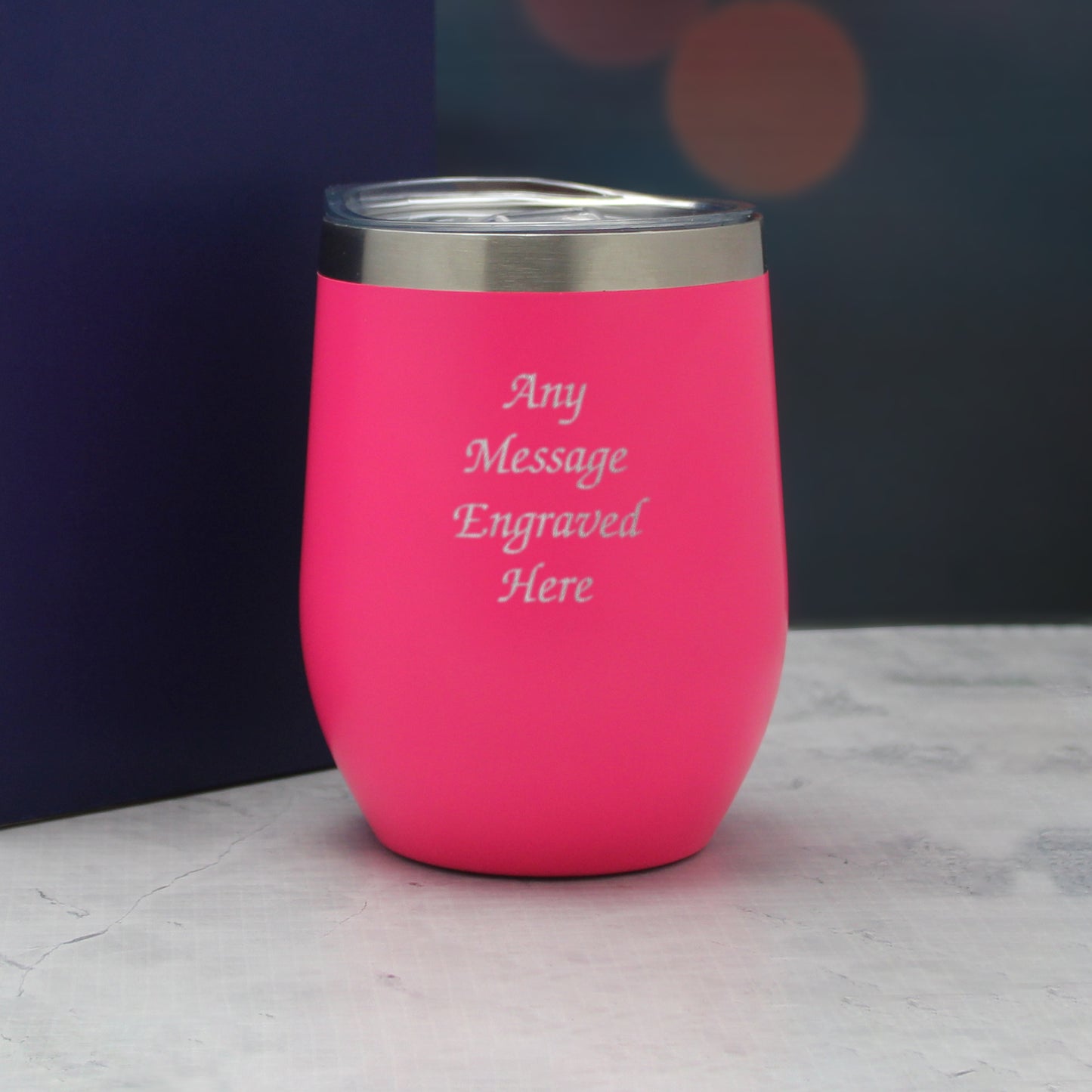 Engraved Neon Pink Insulated Travel Cup Image 4