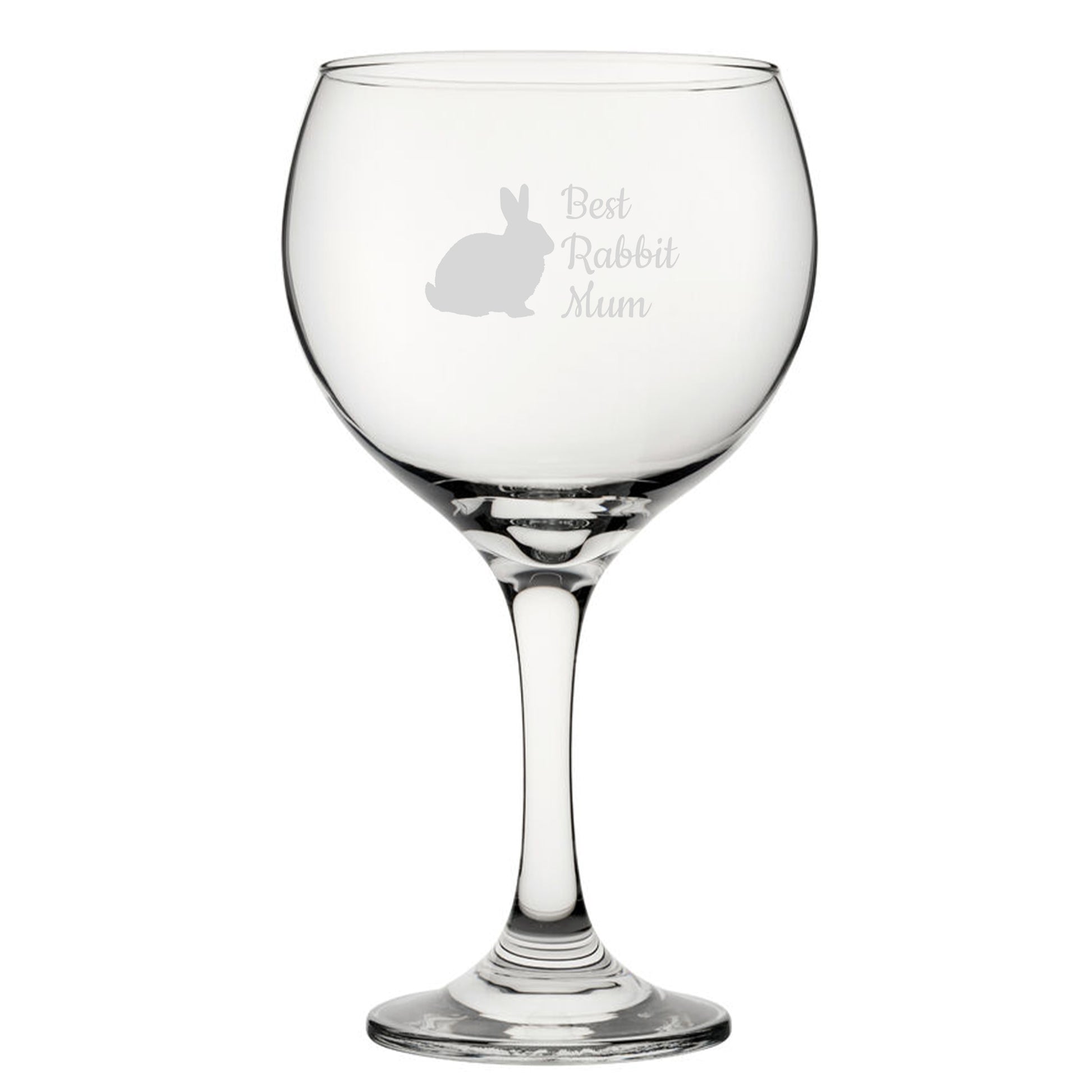 Best Rabbit Dad - Engraved Novelty Gin Balloon Cocktail Glass Image 2
