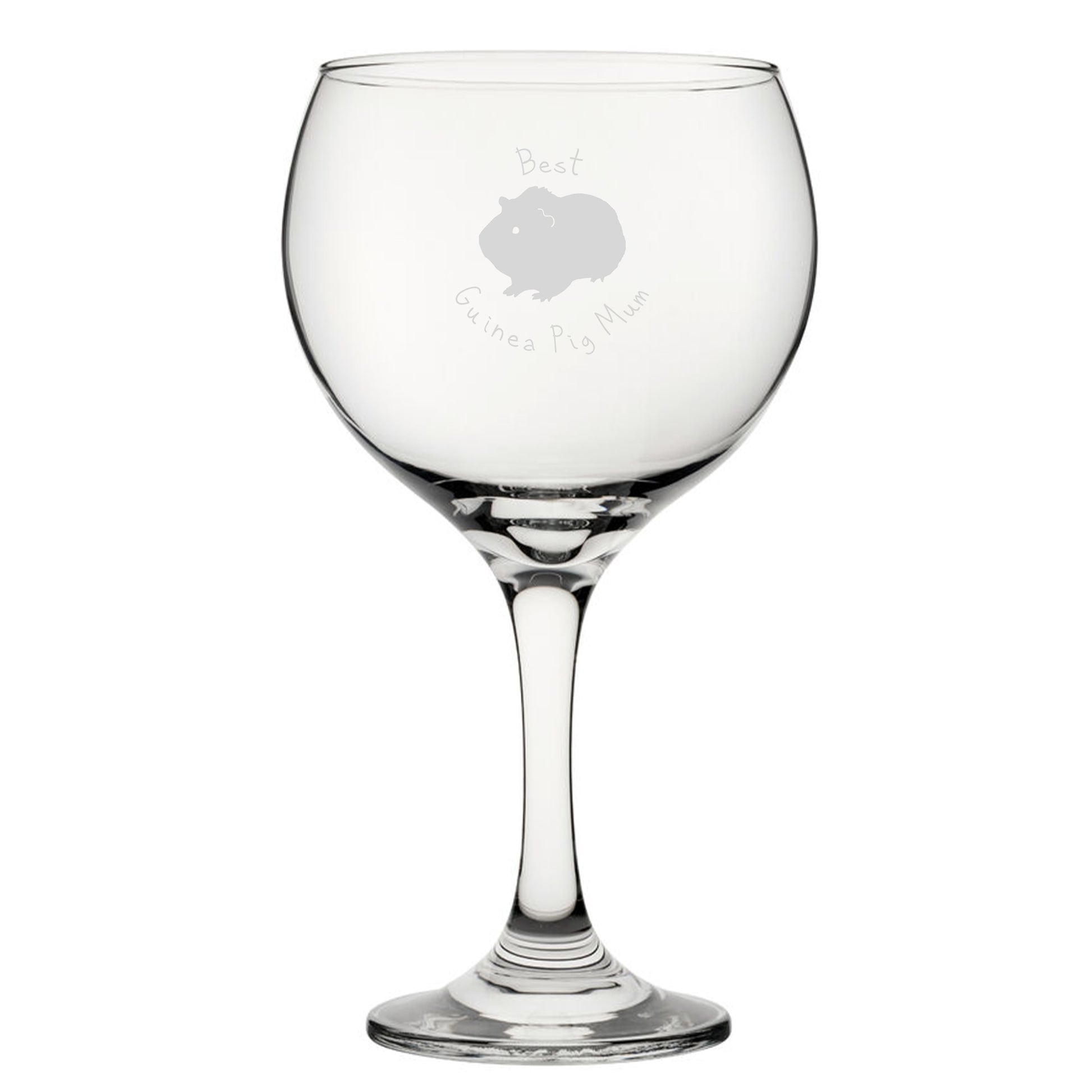 Best Guinea Pig Dad - Engraved Novelty Gin Balloon Cocktail Glass Image 2