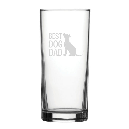 Best Dog Dad - Engraved Novelty Hiball Glass Image 1