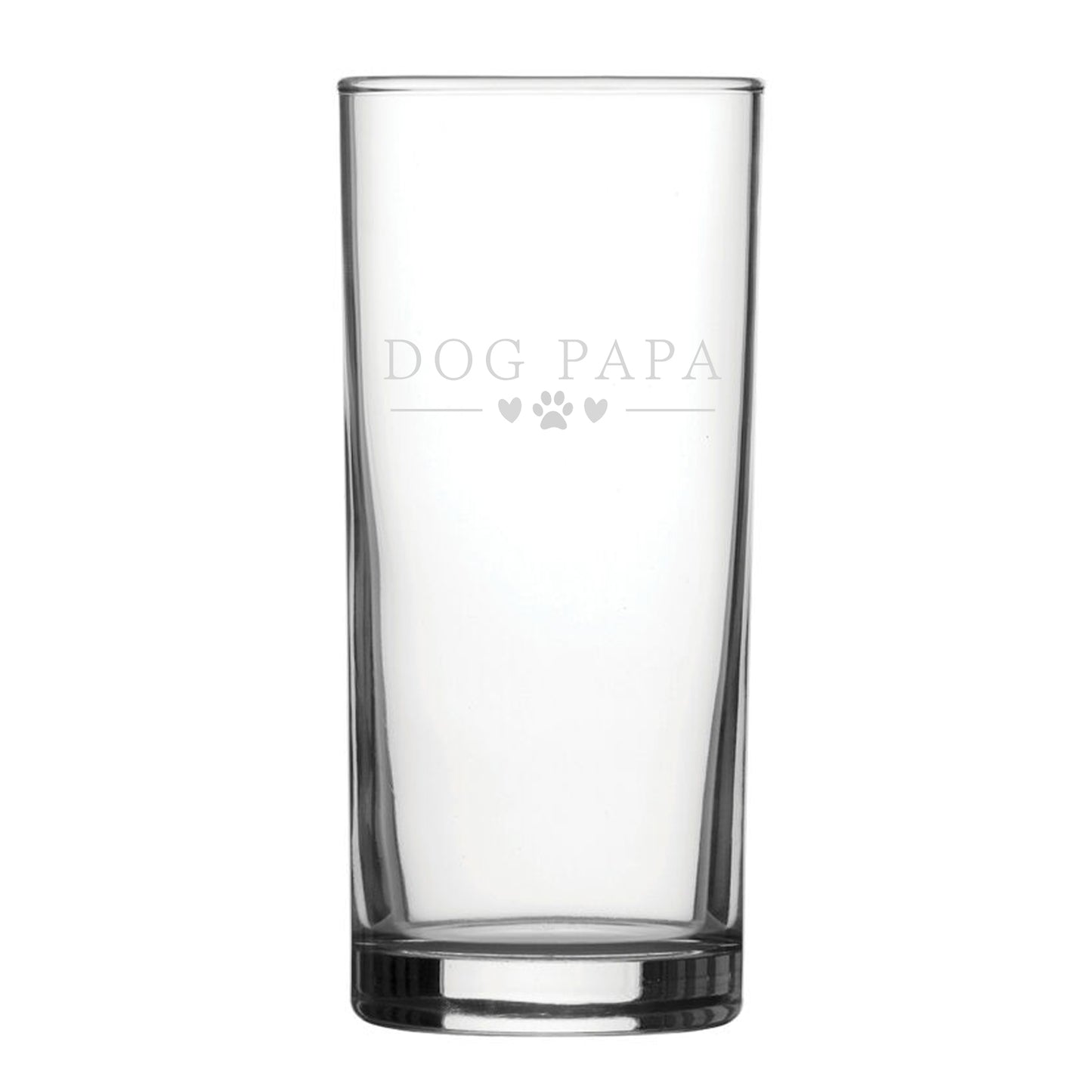 Dog Papa - Engraved Novelty Hiball Glass Image 2
