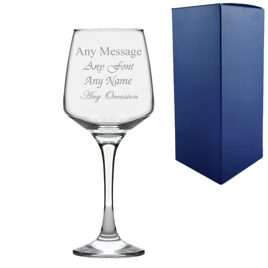 Engraved 14oz Tallo Red Wine Glass Image 1