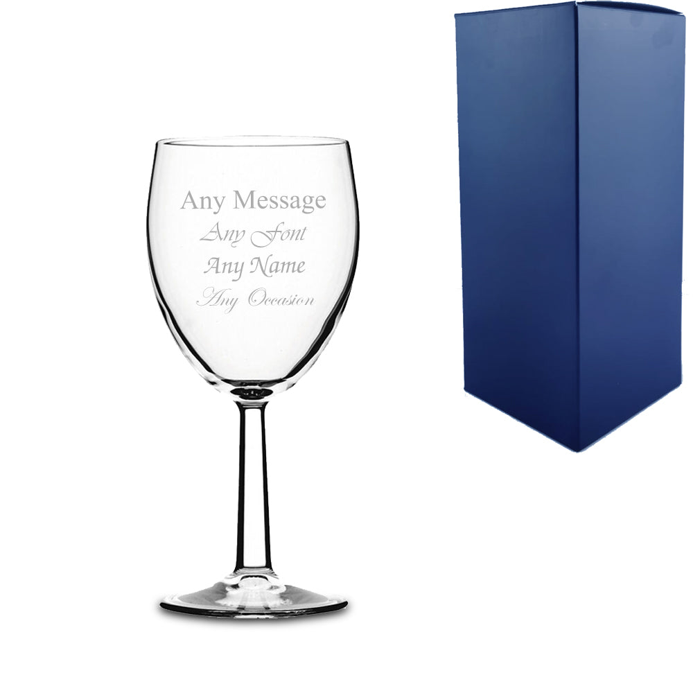 Engraved 11oz Saxon Wine Glass Image 2