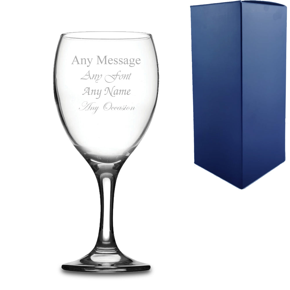 Engraved 12oz Imperial Wine Glass with Gift Box Image 2