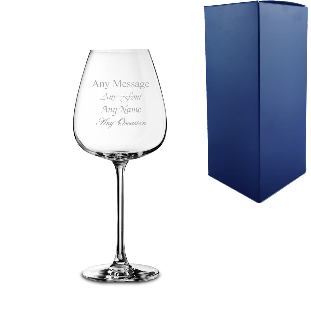 Engraved Grands Cepages 12.5oz Red Wine Glass With Gift Box Image 2