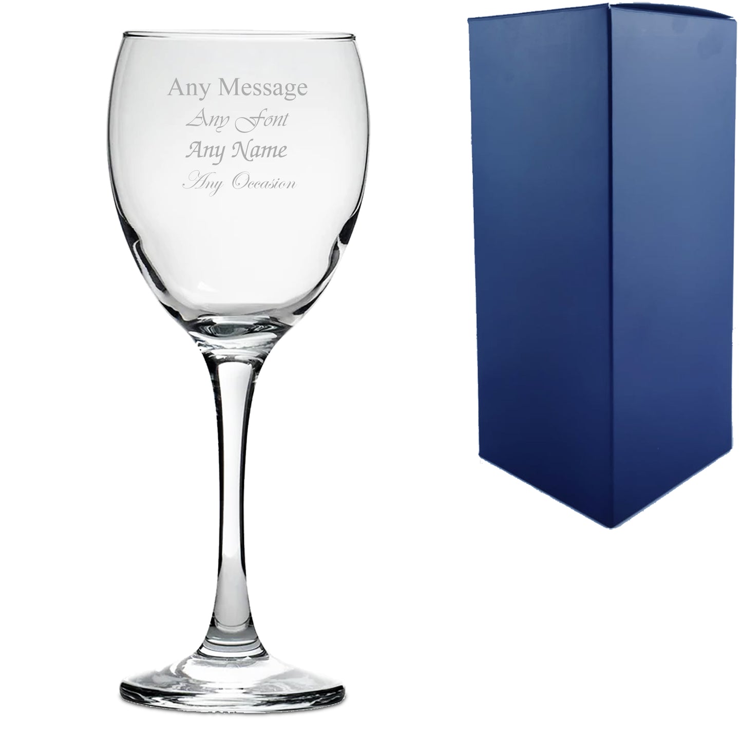 Engraved 12oz Wine Glass with Gift Box Image 2