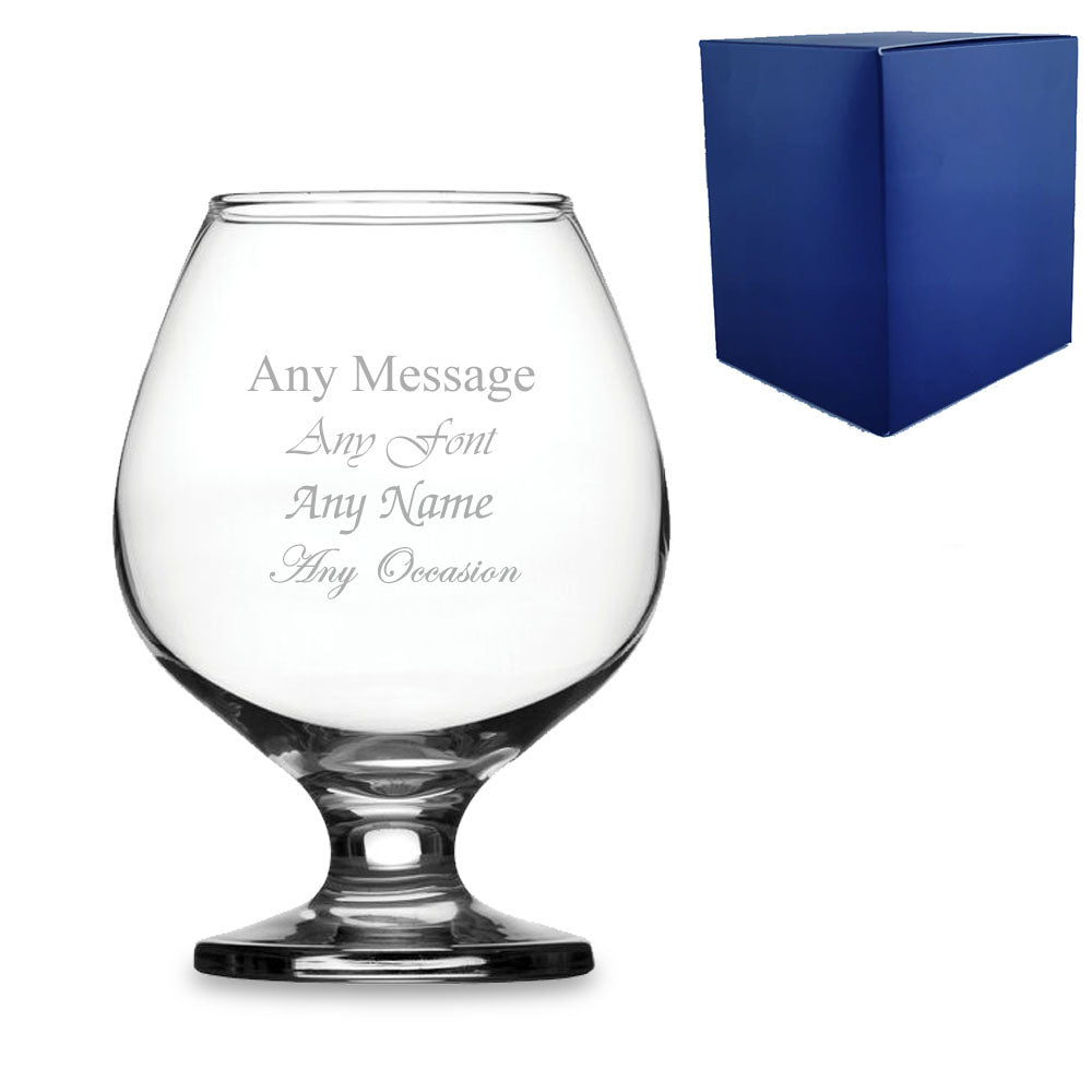 Engraved 14oz Brandy Cognac Glass with Gift Box Image 2