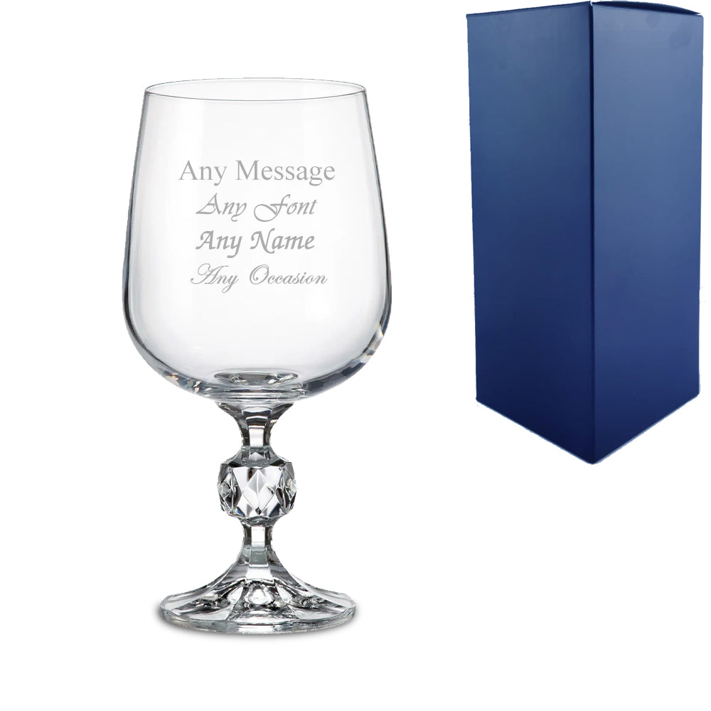 Engraved 11oz Crystal Wine Glass with Gift Box Image 2