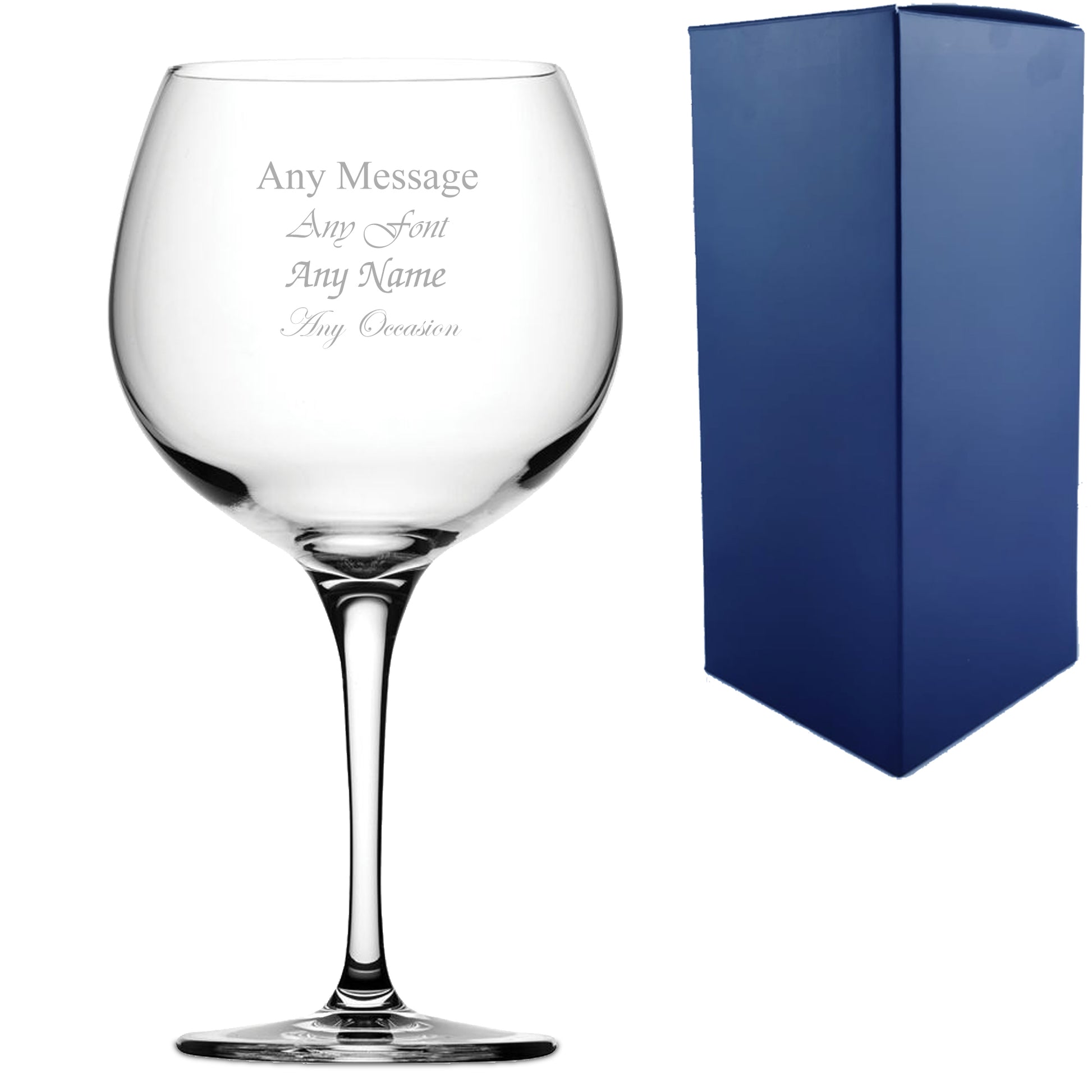 Engraved 24oz Juniper Gin Balloon Glass with Gift Box Image 2