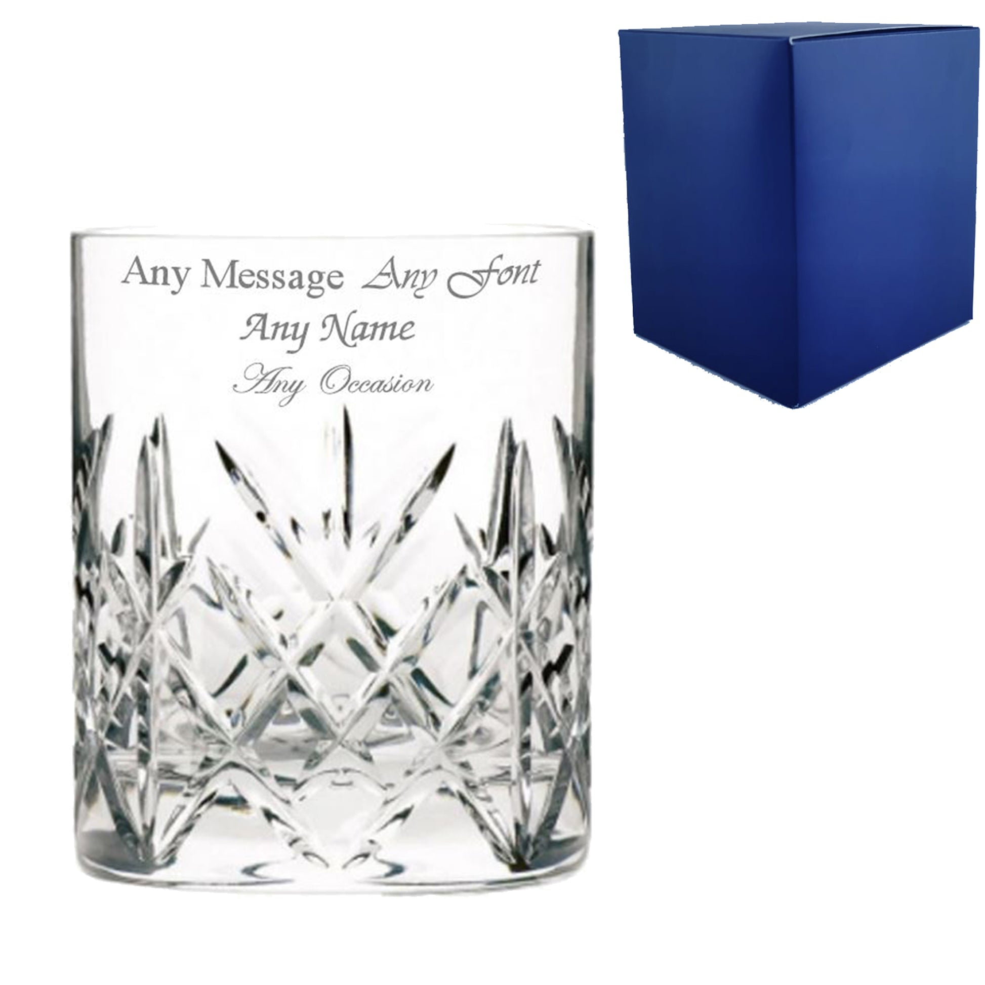 Engraved 320ml Flamenco Crystalite Full Cut Whisky Tumbler With Gift Box Image 2