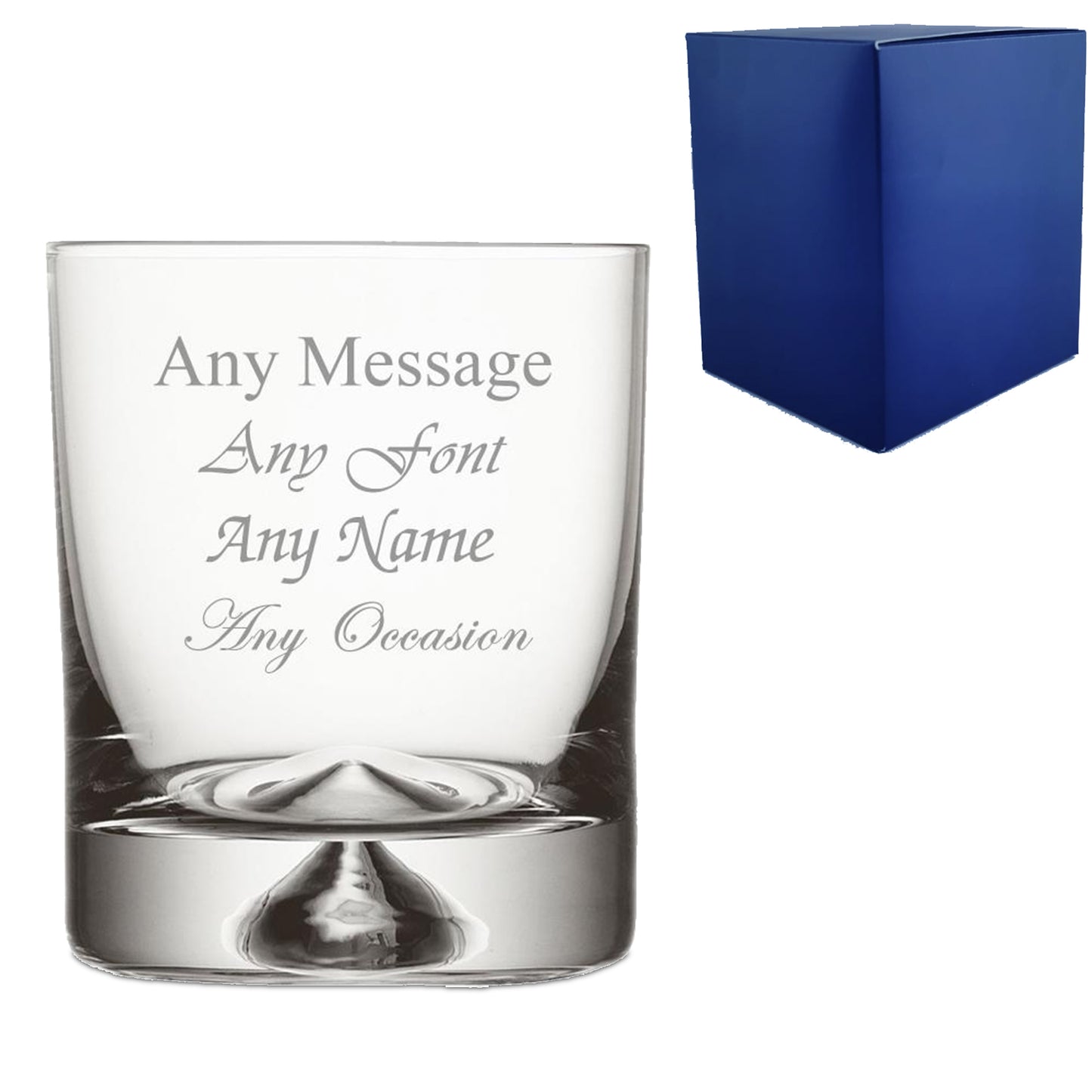 Engraved 260ml Dimple Base Whisky Tumbler with Gift Box Image 2