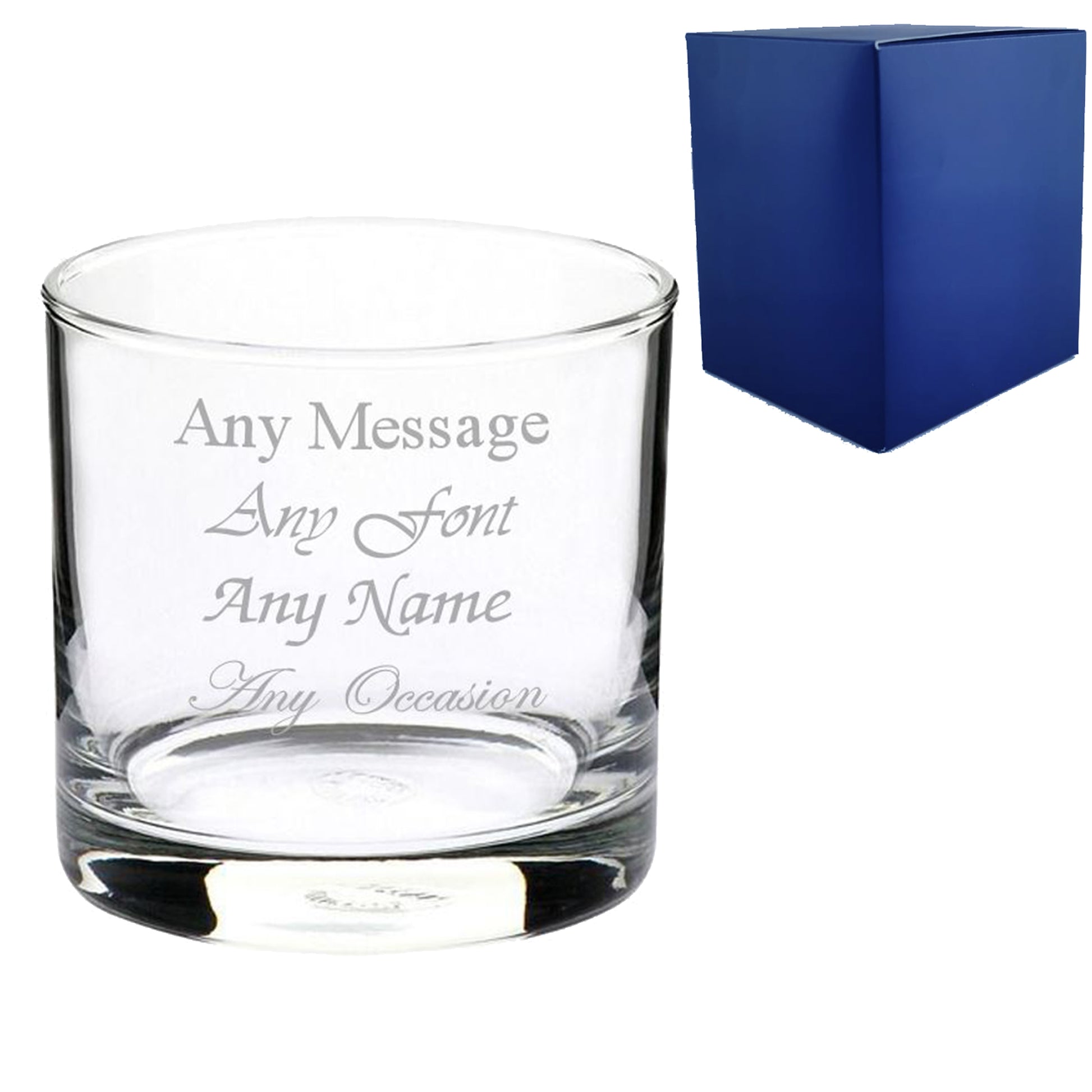 Engraved 290ml Bar Line Old Fashioned Whisky Tumbler With Gift Box Image 2