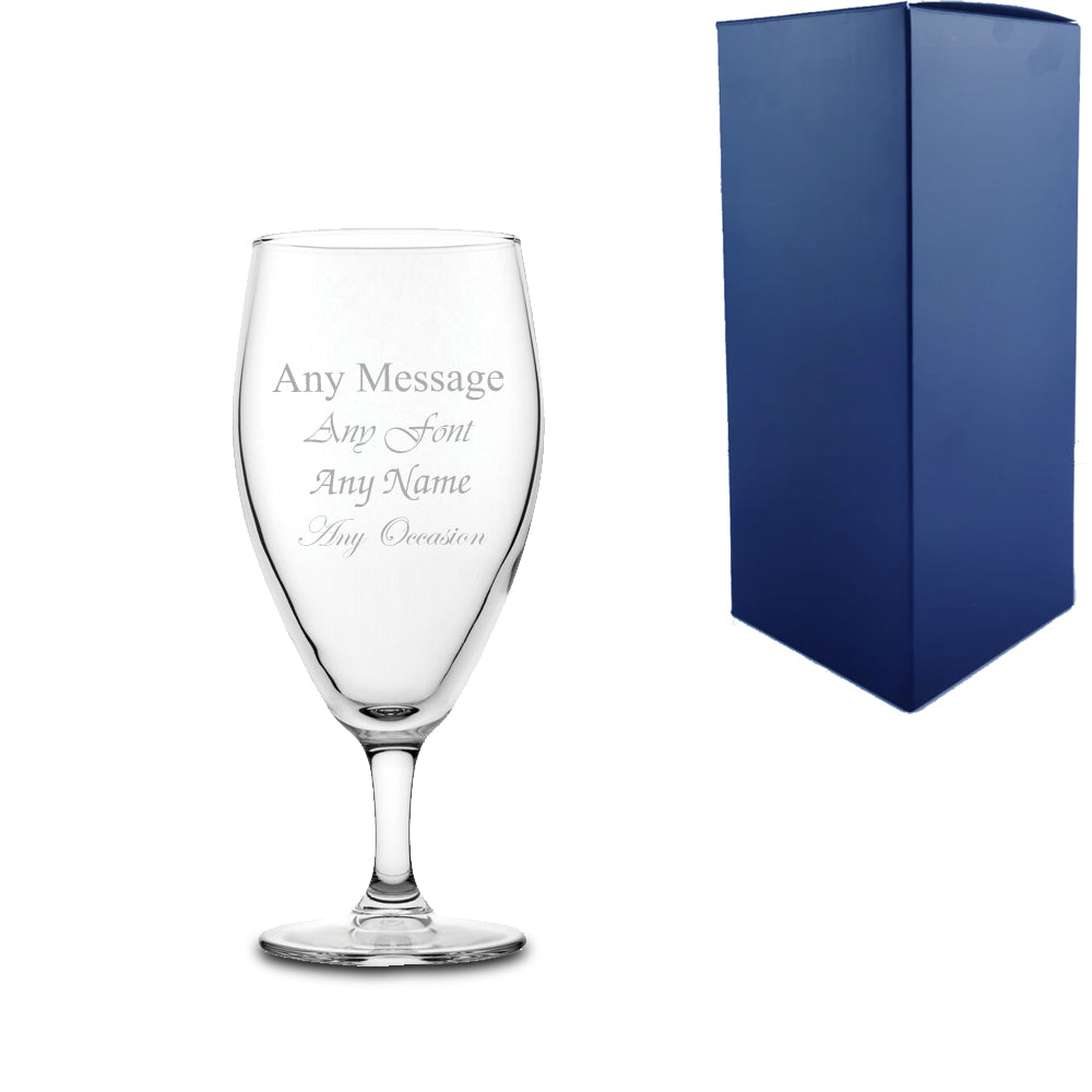 Engraved Imperial Stemmed Beer Glass 16.25oz With Gift Box Image 2