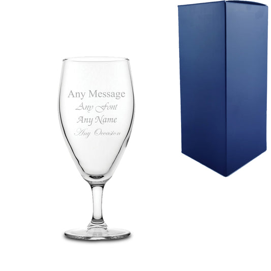 Engraved Imperial Stemmed Beer Glass 16.25oz With Gift Box Image 1