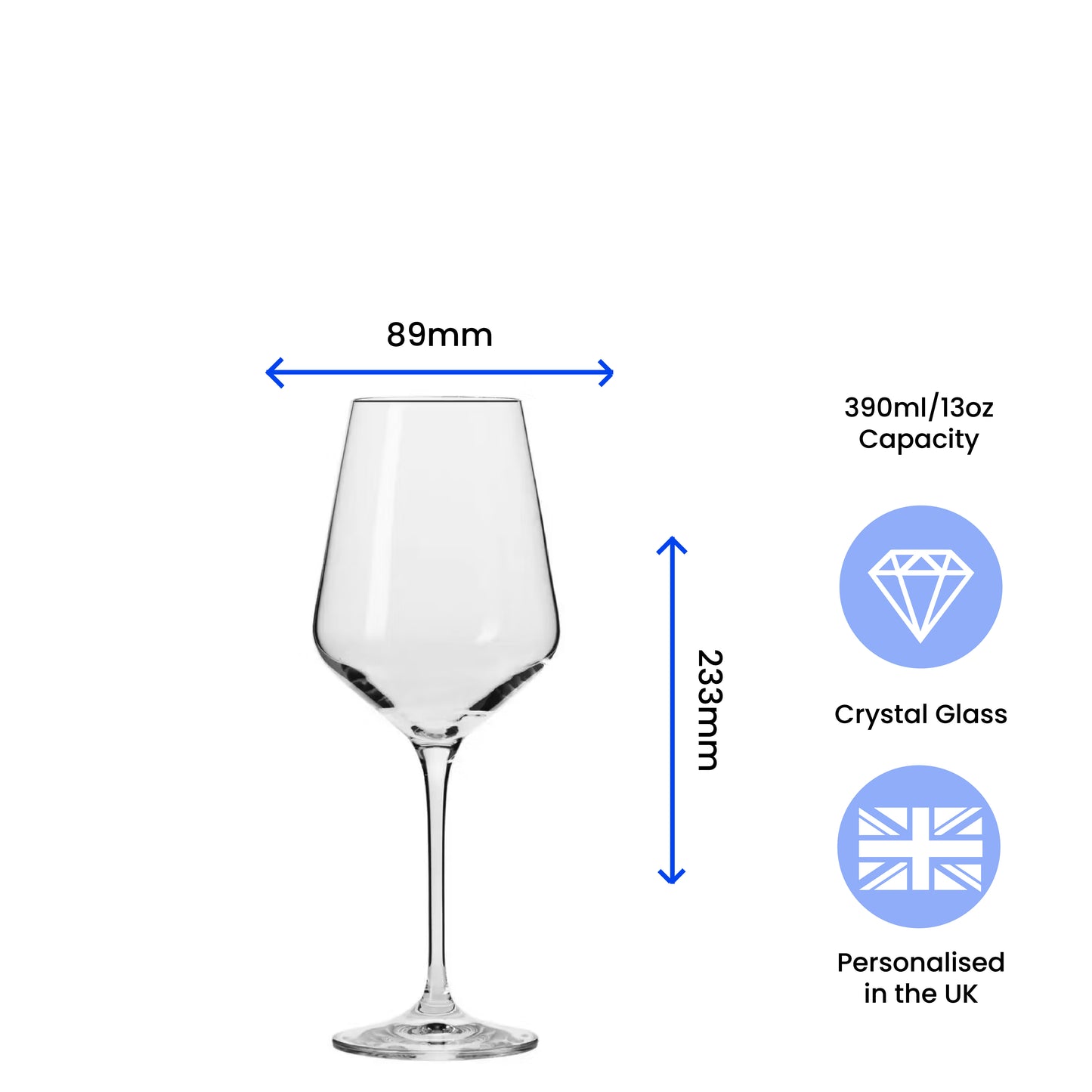 Engraved Infinity Wine Glass with Scripted Name's Wine Glass Design Image 3