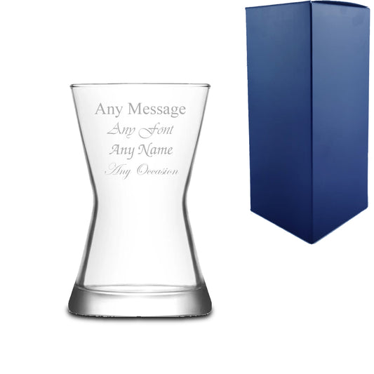 Engraved 140ml Contemporary Tea Glass With Gift Box Image 1