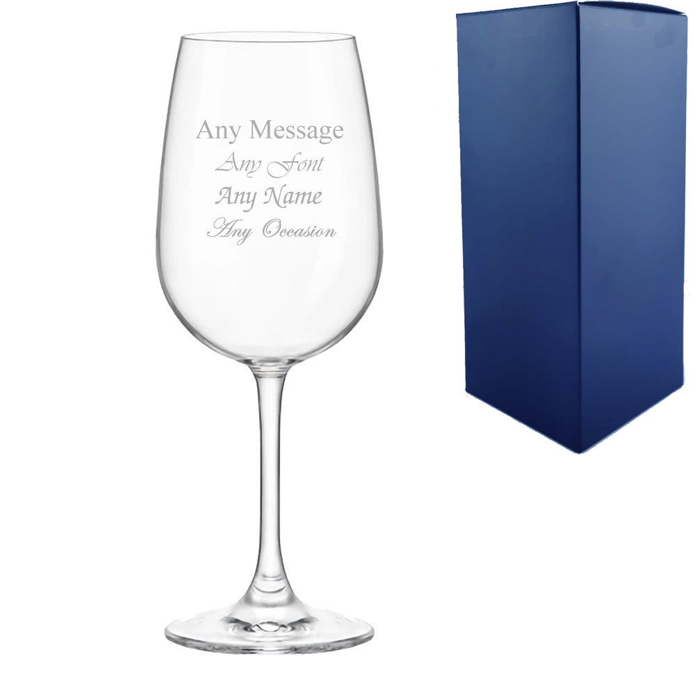 Engraved 545ml Nadia Wine Glass With Gift Box Image 2
