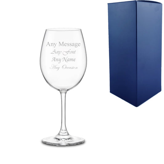 Engraved 490ml Nadia Wine Glass with Gift Box Image 1