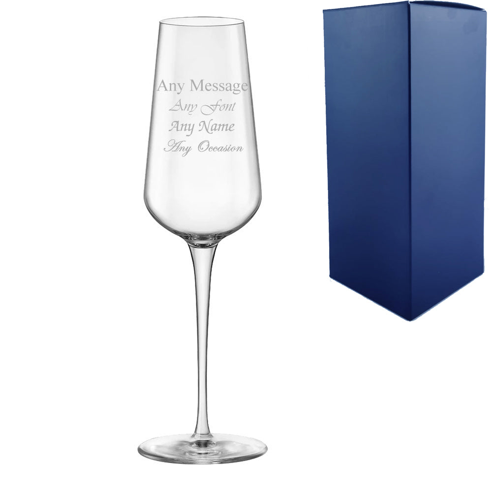 Engraved 285ml Inalto Uno Champagne Flute With Gift Box Image 2