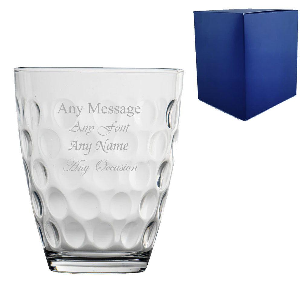 Engraved 390ml Dimpled Dots Tumbler With Gift Box Image 2