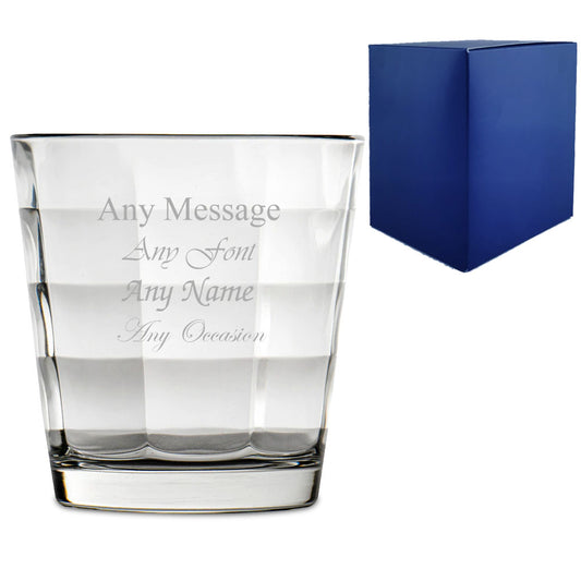 Engraved 240ml Cube Whiskey Glass With Gift Box Image 1