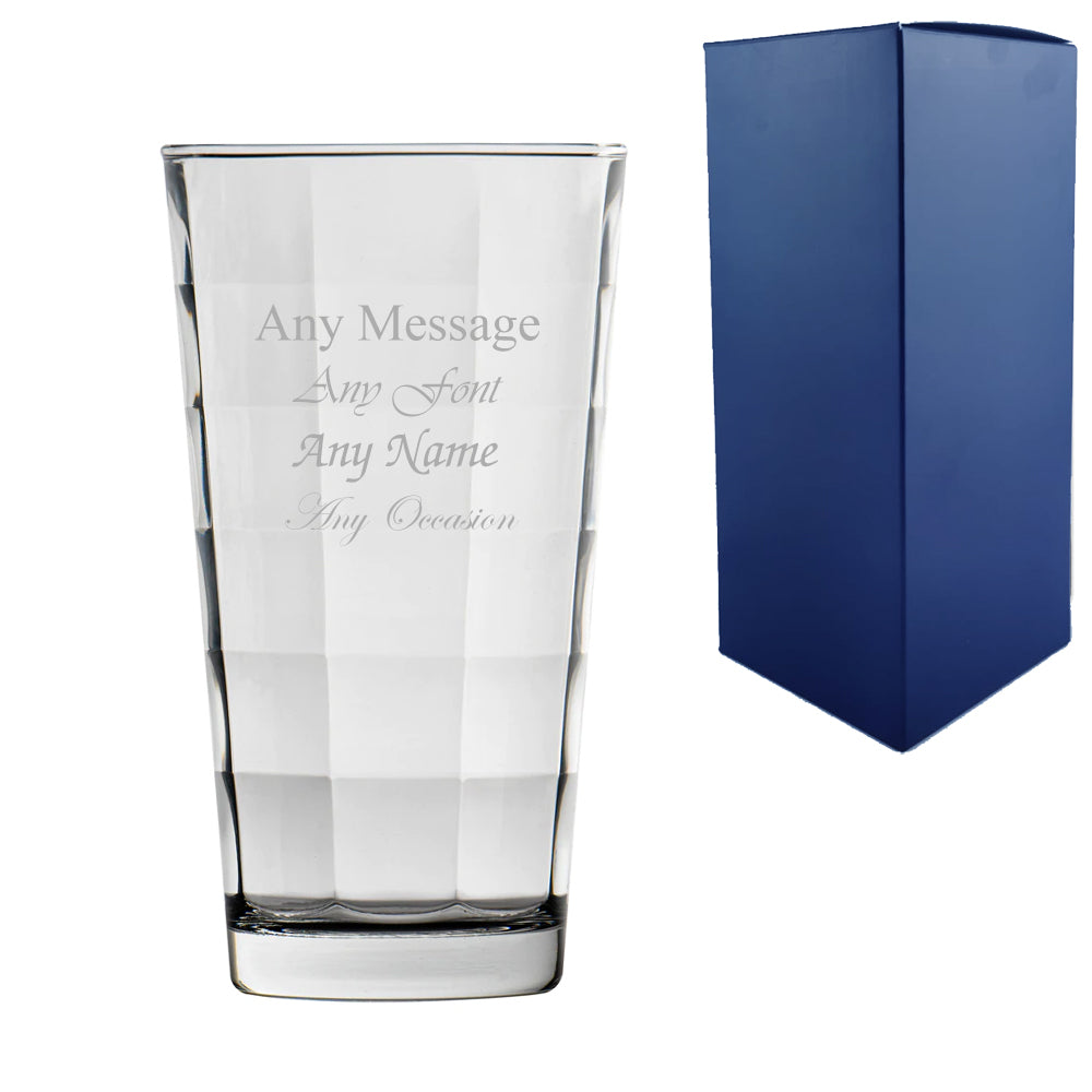 Engraved 365ml Cube Hiball Glass With Gift Box Image 2