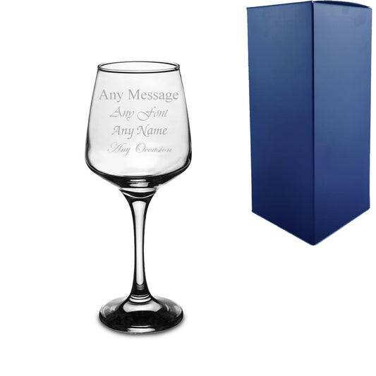 Engraved 290ml Tallo White Wine Glass With Gift Box Image 1