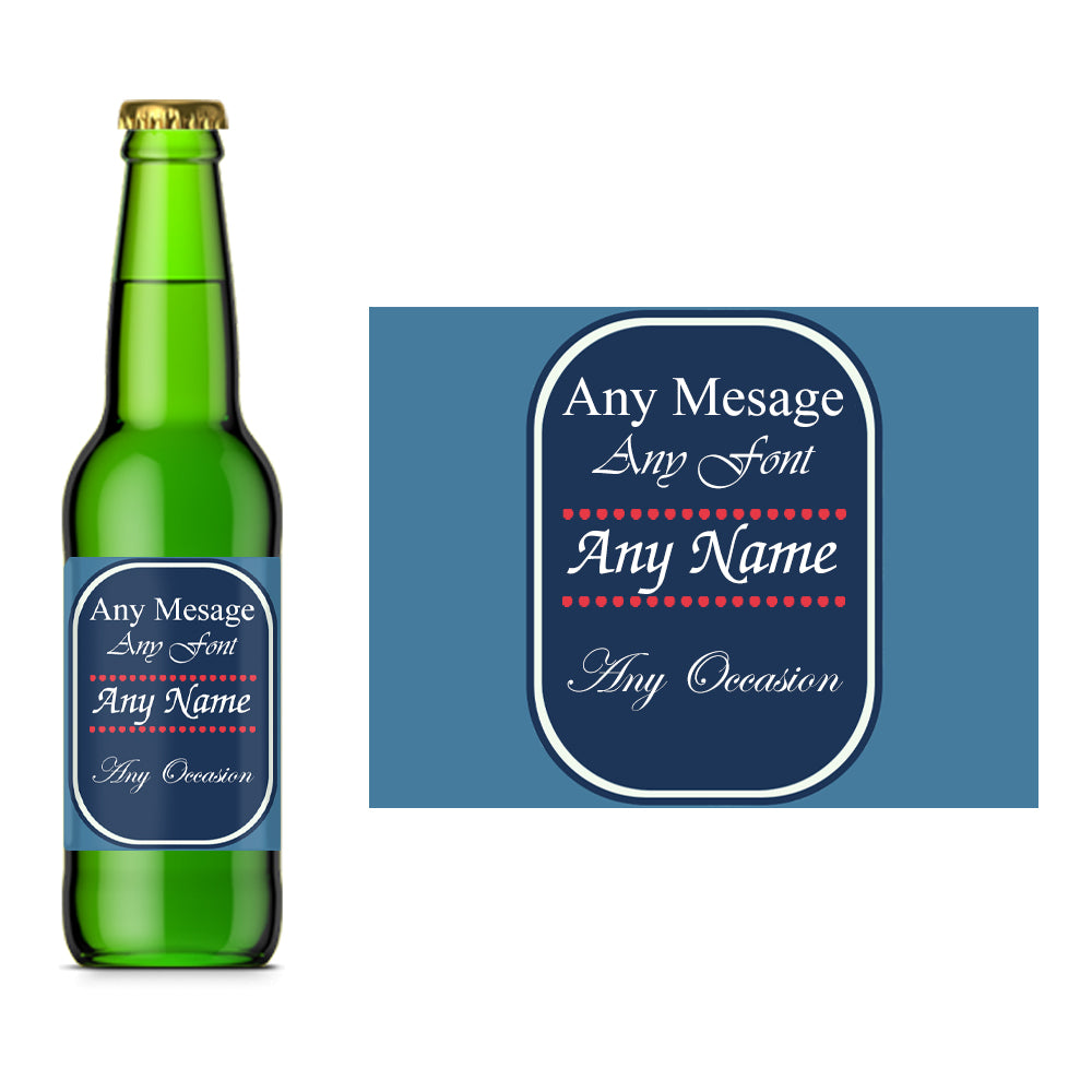 Blue Coloured Beer Bottle Label Image 2