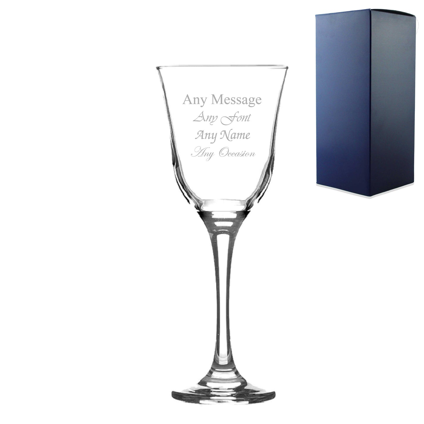Engraved 295ml Tromba Red Wine Glass with Gift Box Image 2
