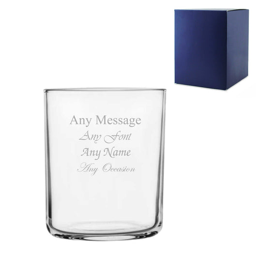 Engraved 280ml Modern Tumbler Glass with Gift Box Image 1