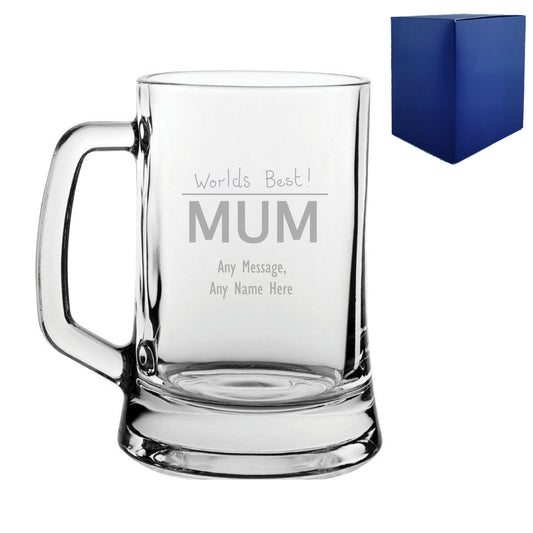 Engraved Mothers Day Beer Mug, Gift Boxed Image 1