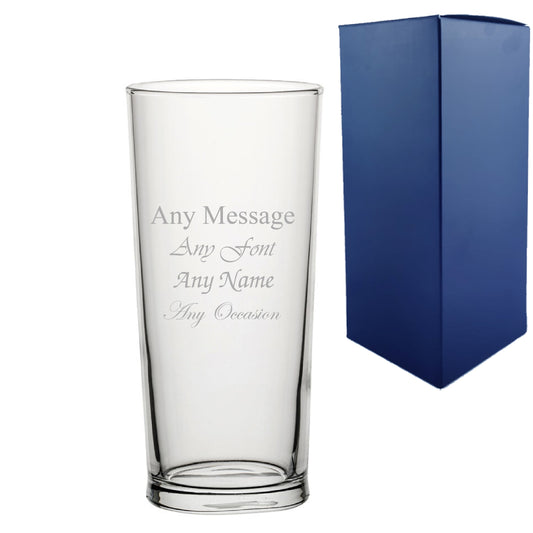 Engraved Senator Beer Glass 12.75oz/377ml, Any Message Image 1