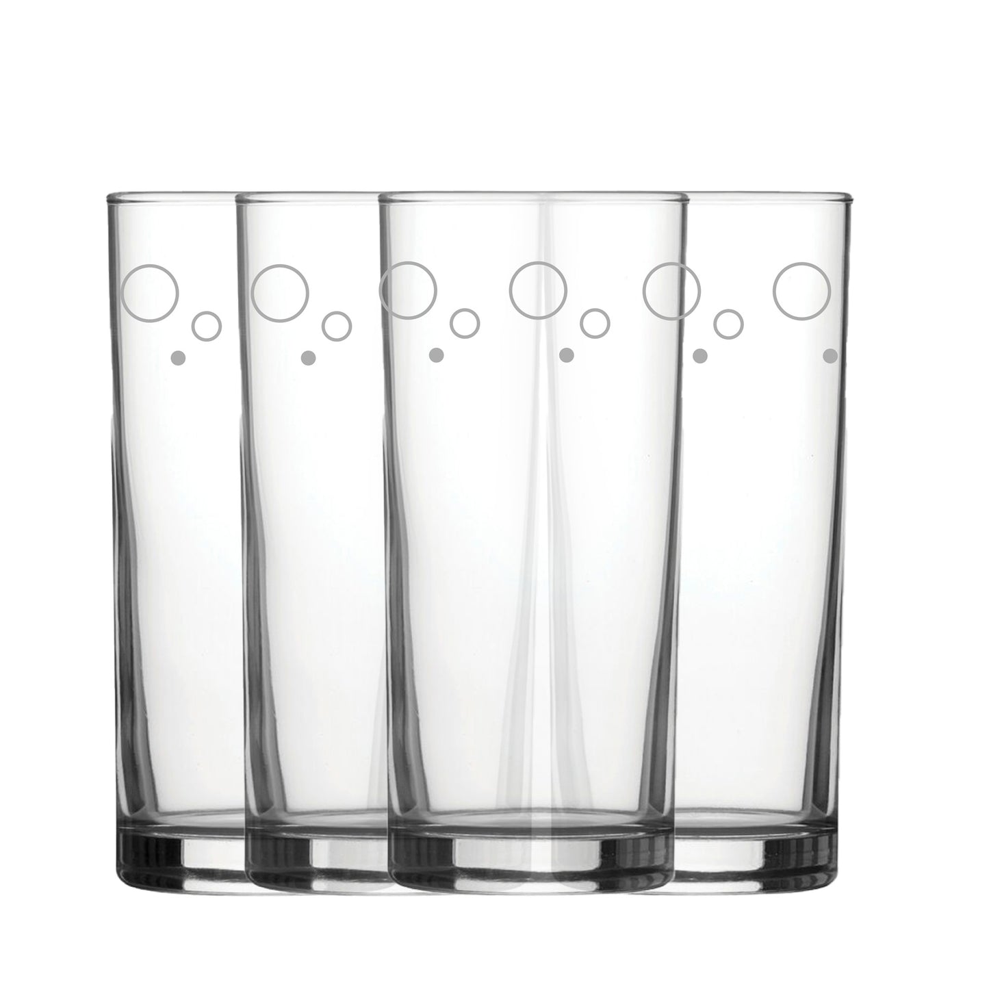 Engraved Circles Set of 4 Patterned Hiball 12oz Glasses Image 2