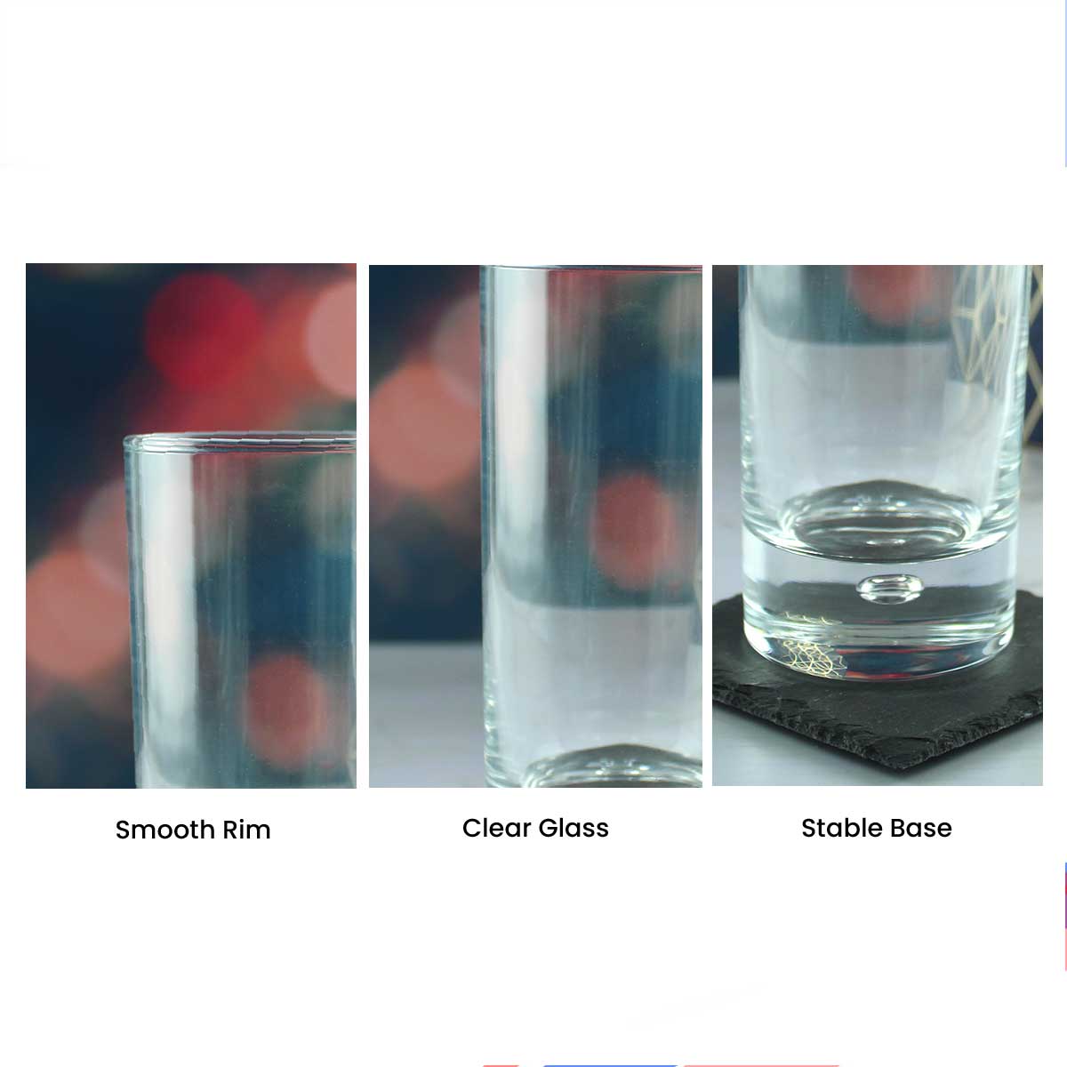 Engraved Bubble Hiball Glass Tumbler with Name and Heart Design Image 4