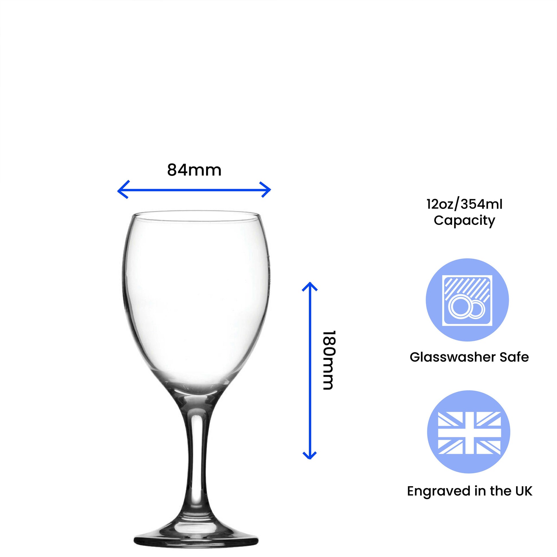 Engraved Wine Glass with Happy Birthday Name Design Image 3