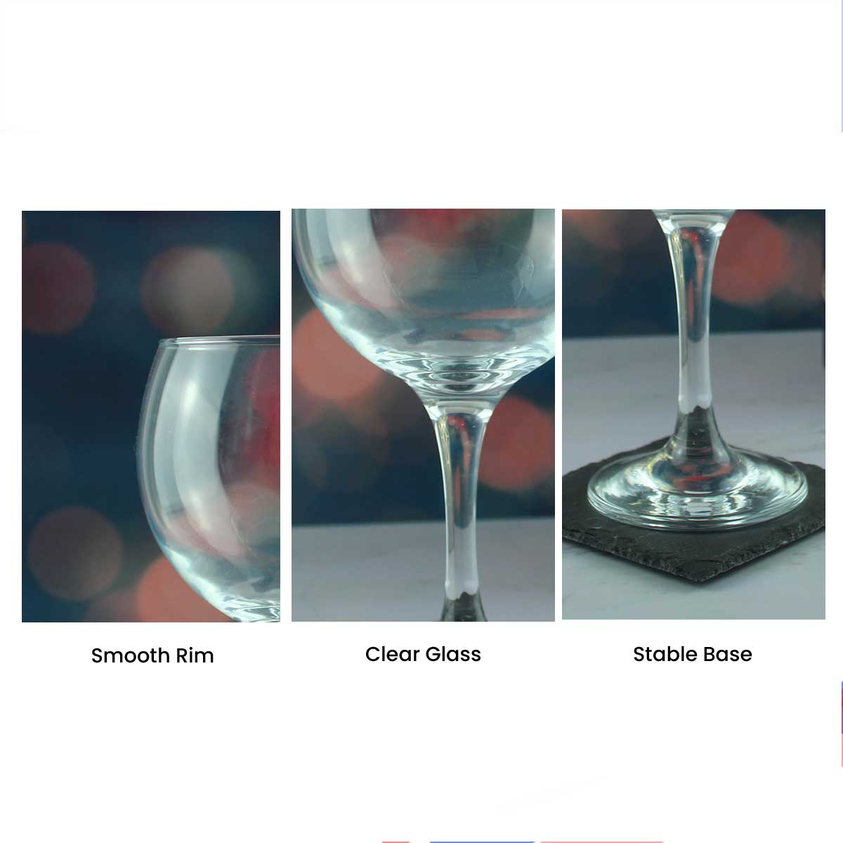 Engraved Snowflake Pattern Gin Balloon Set of 4 22.5oz Glasses Image 6