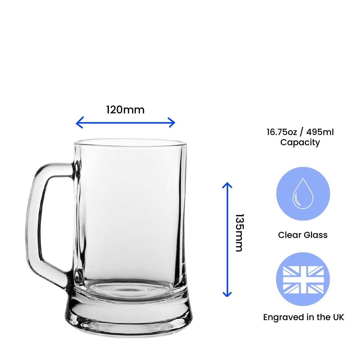 Engraved Tankard Beer Mug with I love you Even with Smelly Farts Design Image 3